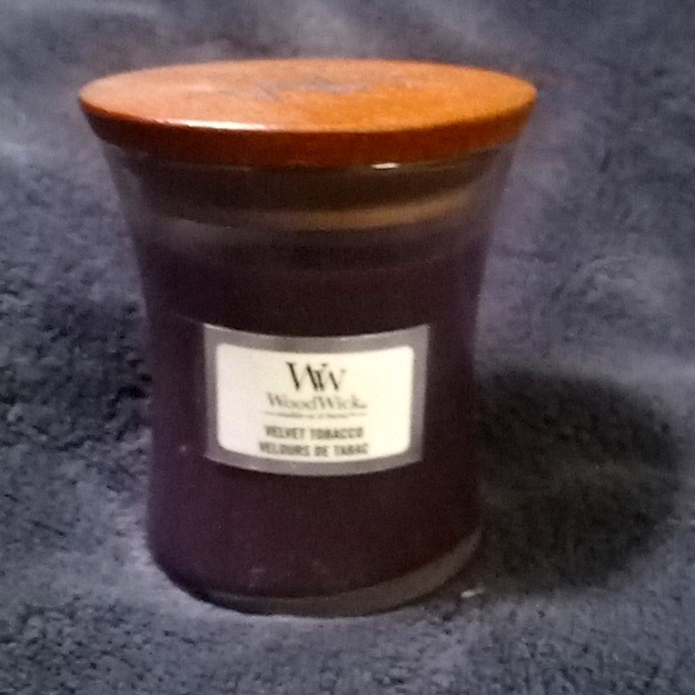 Velvet Tobacco Woodwick Mini 3oz Candle New